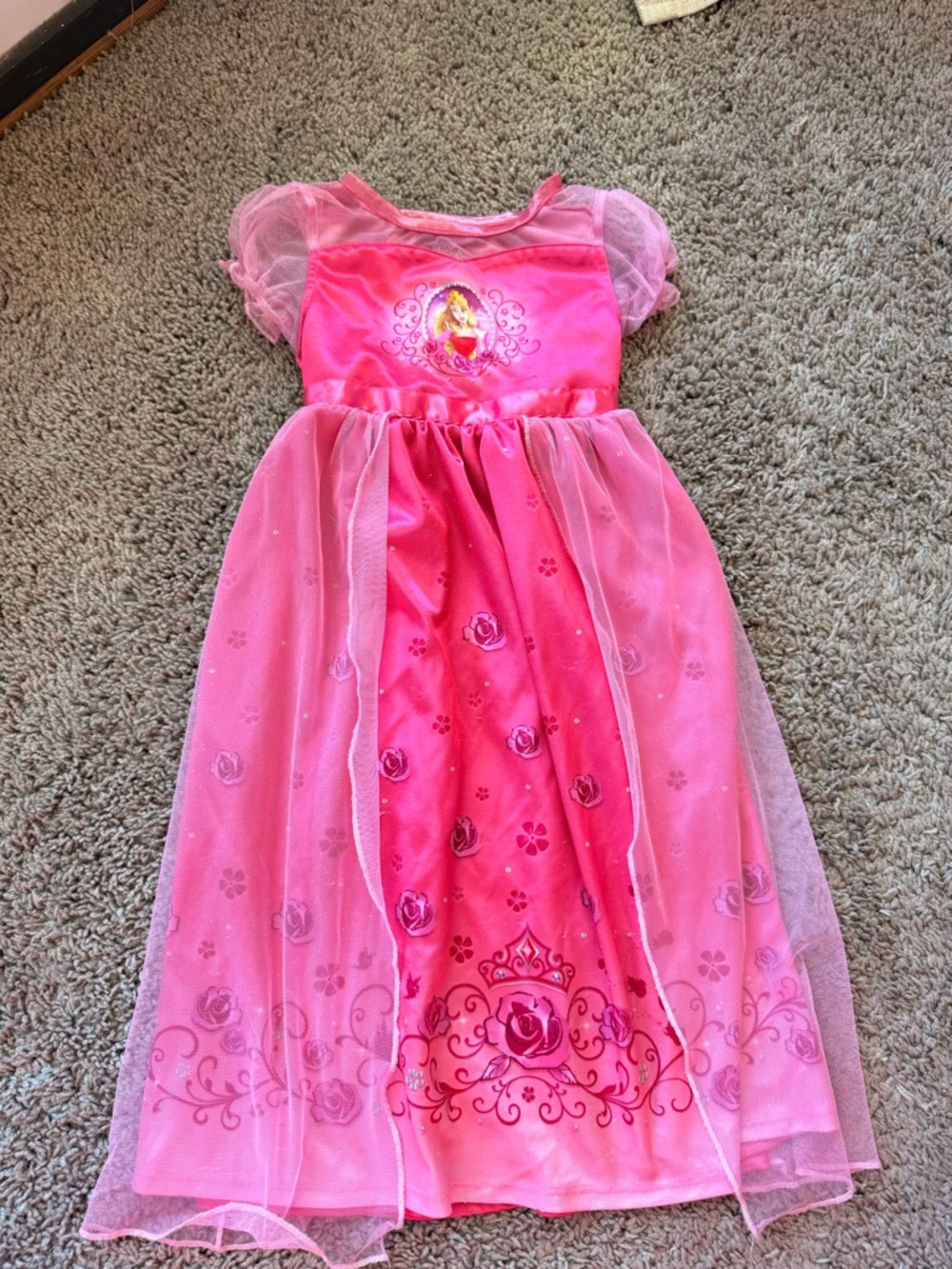 Aurora Disney Pink Princess Girls' Costume Dress - Pink